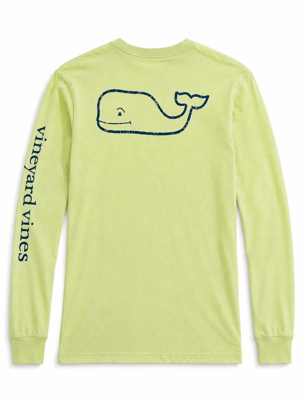 Vineyard Vines Men's Long-Sleeve Pocket Tee in Lime Green, Size Small